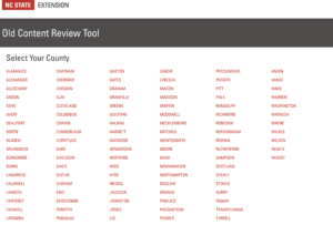 Old Content Review Tool screen image