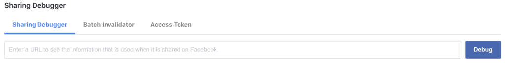Facebook URL debugger image