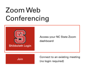 Zoom Shibboleth screen