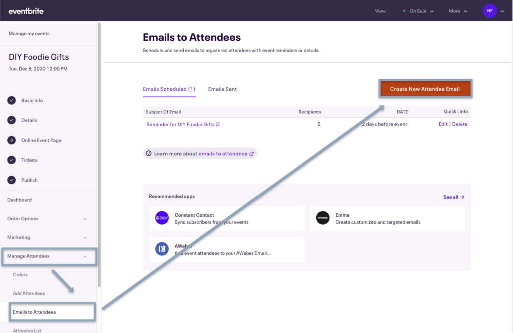 Changes To Eventbrite s Automatic Notifications NC State Extension