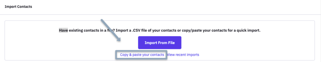 ActiveCampaign copy & paste import