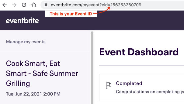 Finding your Event ID