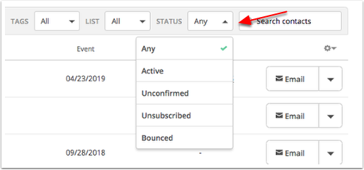 Filter Contact Box in ActiveCampaign