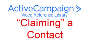 Claiming a Contact in ActiveCampaign Title