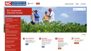 Screenshot of NC State Extension's Intranet site.